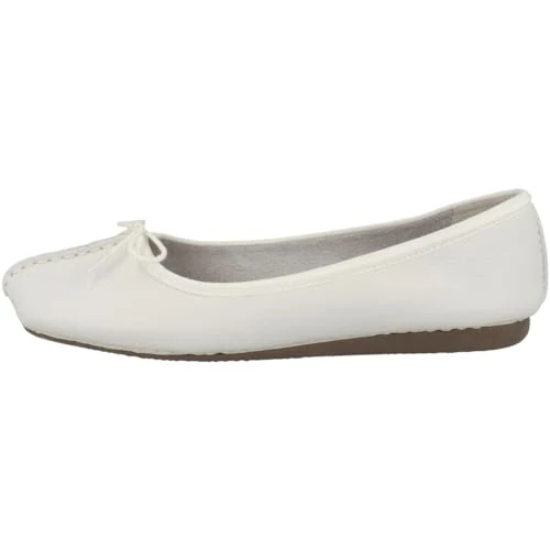 Oferta limitada: Clarks Freckle Ice, Bailarinas Mujer, White Leather, 36 EU de 90.00 € a 59.99 € (ahorro 33%)