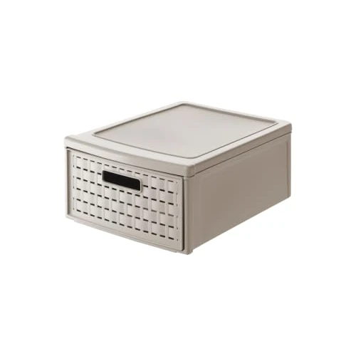 Limited-time offer: Rotho, Country, Drawer box 8.3 l in rattan-look, Plastic (PP) BPA-free, cappuccino, klein/8,3l (35,0 x 26,0 x 14,5 cm) from 20.64 £ to 20.64 £ (save 0.00%)