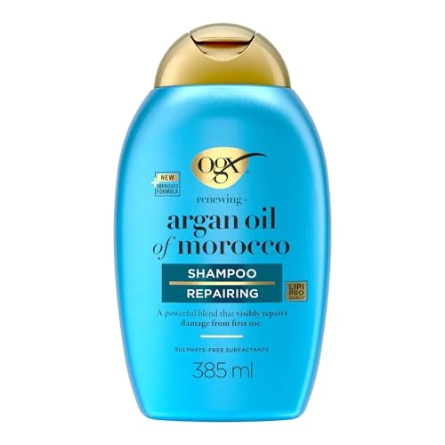 Offerta a tempo: OGX Shampoo Renewing + Argan Oil of Morocco, Trattamento ristrutturante con Olio di Argan dall'azione riparatrice, Shampoo capelli secchi e rovinati per una chioma morbida, luminosa e sana, 385 ml - 30% da 7.99 € a 5.60 €