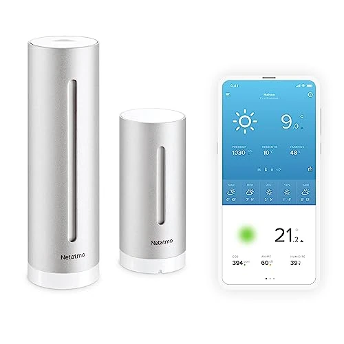 Oferta limitada: Netatmo Estación Meteorológica Inalámbrica Interior Exterior con Wifi, Compatible con Alexa y Apple HomeKit, NWS01-EC, Plateado, 105x45x45 cm de 98.30 EUR a 98.30 EUR (ahorro 0%)