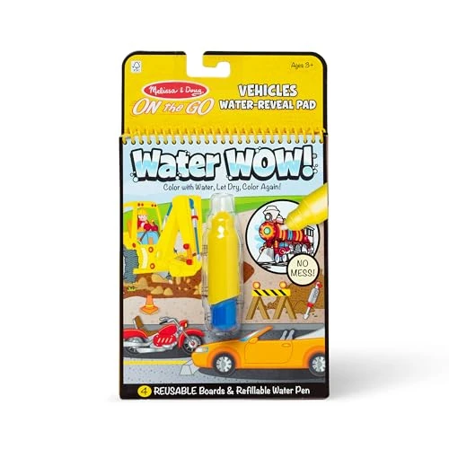 Offerta a tempo: Melissa & Doug Water Wow! Libro Magico da Colorare con Pennello ad Acqua – Tema Veicoli, Gioco Educativo da Viaggio per Bambini e Bambine, 3+ Anni - Certificati FSC - 4% da 9.78 € a 9.38 €