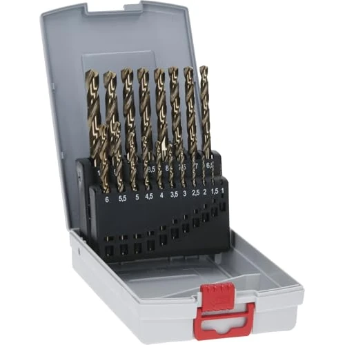 Limited-time offer: Bosch Professional 2608587014 19-Piece HSS-Cobalt ProBox Metal Drill Bit Set (for Stainless Steel, Accessories for Drill Drivers), Gold, 1mm-10mm from 29.45 GBP to 24.99 GBP (save 15%)