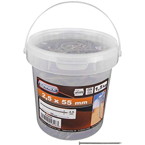 Tijdelijke aanbieding: Max-Power B30050 Emmer 1,5 kg spijkers Tp 2,5 x 55 mm van 9.99 € naar 9.99 € (0.00% korting)