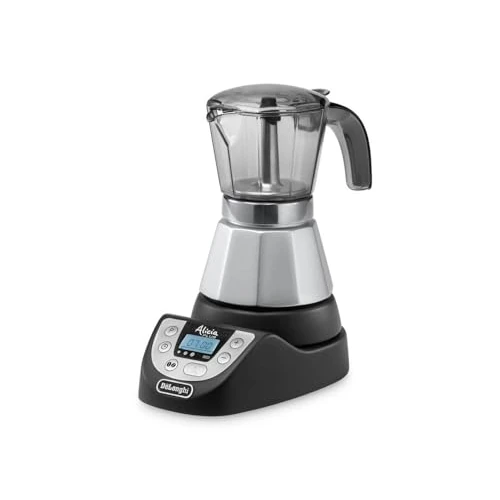 Offerta a tempo: De'Longhi Alicia PLUS EMKP42.B Caffettiera Moka Elettrica 2-4 Tazze, Caffè caldo per 30 minuti, Spegnimento automatico, Risparmio energetico, Facile da usare e da pulire, Nero/Argento - 36% da 109.99 € a 70.00 €
