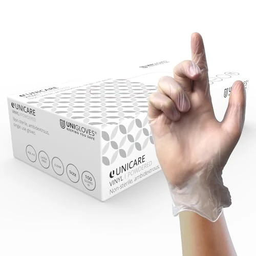 Oferta limitada: Unigloves, 1824A, Guantes de Vinilo con Polvo, Tamaño Largo, 100 Unidades de 5.99 € a 5.99 € (ahorro 0.00%)