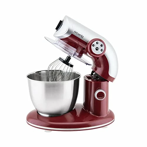 H.Koenig KM80 Stand Mixer, 1000 Watt, Red