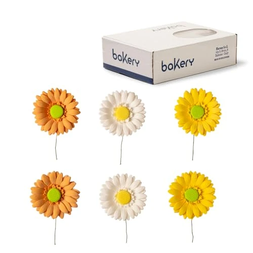 Offerta a tempo: Decora 0500267 Confezione da 12 Gerbera Colori Assortiti in Zucchero - 0.00% da 15.80 € a 15.80 €