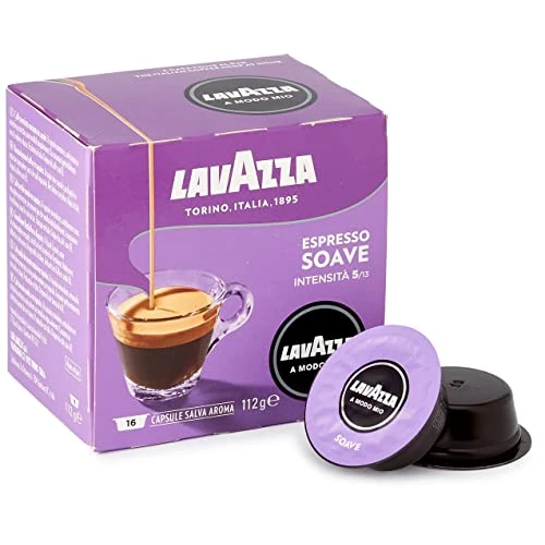 Offerta a tempo: Capsule Lavazza A Modo Mio Espresso Soave - 1 confezione da 16 capsule - 47% da 6.63 € a 3.50 €