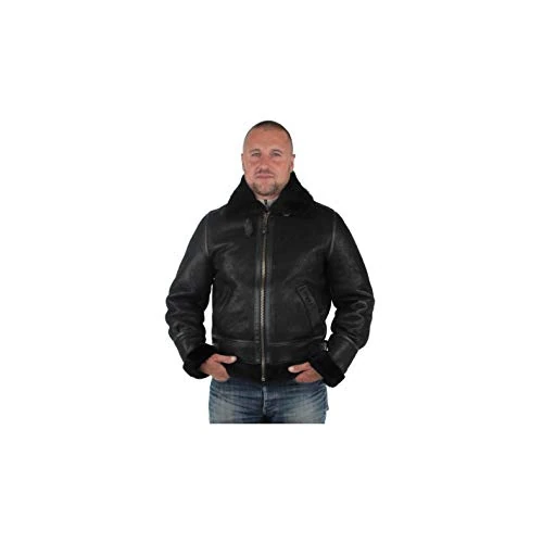 Offre limitee: Schott Bombardier en mouton retourné Ref 25766 Noir de 850.00 EUR a 552.88 EUR (economie 35%)