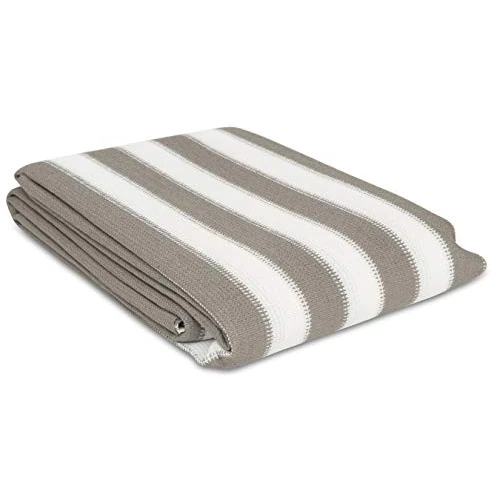 Offerta a tempo: Windhager Sylt 06142 - Paraluce per Balcone con Cavo di Fissaggio, in Tessuto HDPE, 150 g/m², 5 x 0,9 m, Colore: Grigio/Bianco a Righe - 51% da 24.49 € a 12.05 €