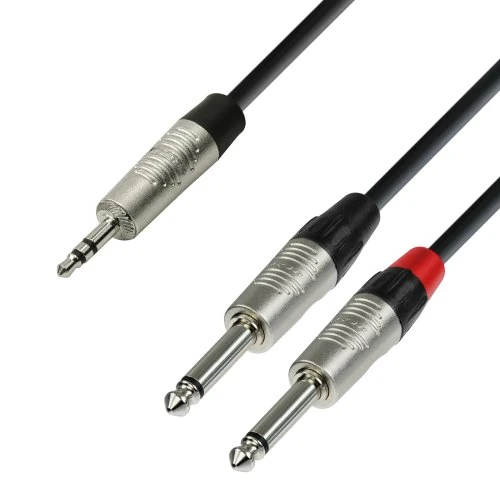 Offerta a tempo: Adam Hall Cables 4 STAR YWPP 0150 - Cavo audio REAN jack stereo da 3,5 mm a 2 x jack mono da 6,3 mm 1,5 m - 20% da 16.71 € a 13.43 €