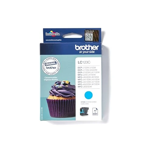Offerta a tempo: Brother LC123C Cartuccia InkJet Originale| Alta Capacità| fino a 600 Pagine| per stampanti MFCJ470DW| MFCJ4410DW| MFCJ4510DW| MFCJ4610DW| MFCJ4710DW| MFCJ6520DW| MFCJ6720DW| MFCJ6920DW| Ciano - 0.00% da 20.76 € a 20.76 €