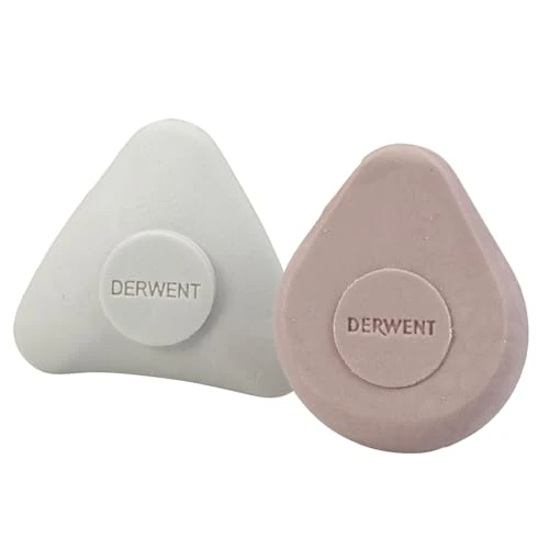 Offre limitee: Derwent - Set de 2 Gommes Ergonomiques, Qualité Professionnelle, 2301964 de 4.13 EUR a 3.99 EUR (economie 3%)