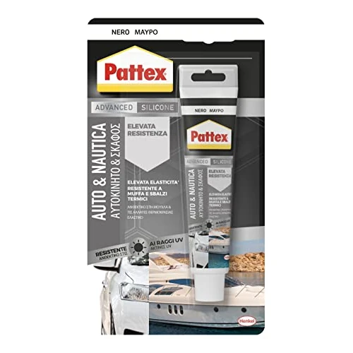 Pattex Adesivo Sigillante Auto e Nautica, Multifunzionale per Applicazioni in Campo Nautico, Resistente alle Vibrazioni, Molto Elastico, Adatto per Sigillare Vetri di Automobili, Tubo da 50ml
