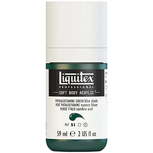 Liquitex 1959317 Soft Body - Pintura acrílica, color verde ftalato (azulado), botella dosificadora de 59 ml