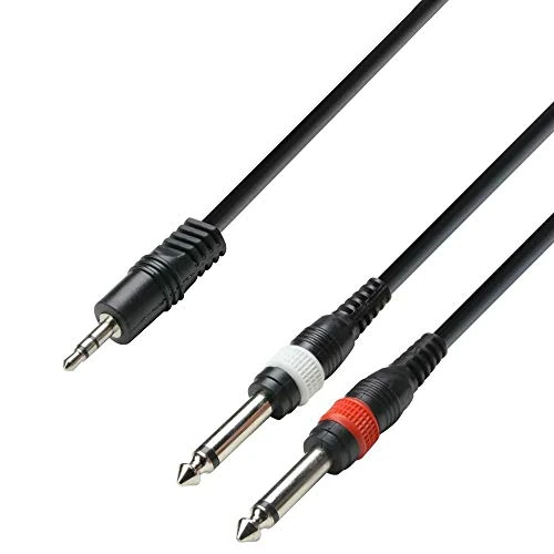 Limited-time offer: Adam Hall 3 Star Series 1m 3.5mm Jack Stereo to 2x 6.3mm Jack Mono Audio Cable from 6.39 £ to 6.39 £ (save 0.0%)