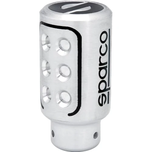 Sparco Bouton de levier de vitesse manuel Racing Aluminium Universel, Argenté/Gris
