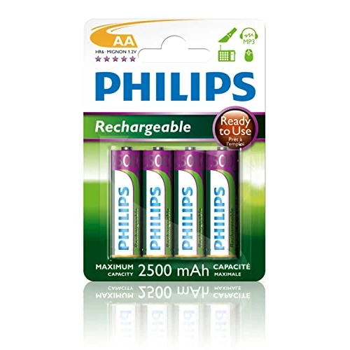 Oferta ograniczona: Philips R6B4RTU25/10 Akumulatory, Zielony, 4x AA 2500 mAh z 56.84 EUR na 56.84 EUR (znizka 0%)