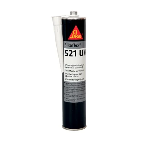 SIKA - Sellador multiusos poliuretano híbrido - Sikaflex 521 UV - Blanco - Sellador adherente para sellados y uniones elásticos - Resistente a la intemperie - 300ml