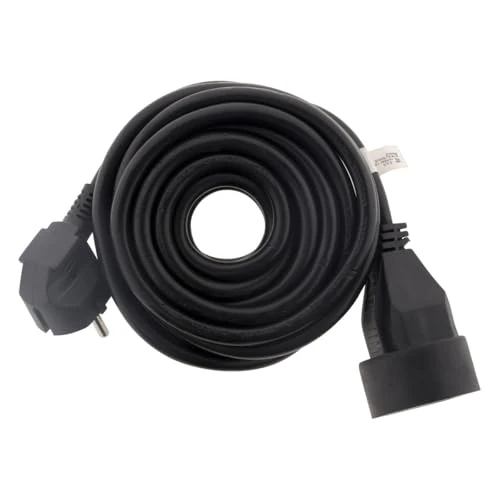 Offerta a tempo: Zenitech - Prolunga Elettrica 16A 3680W - Cavo HO5VV-F 3G1,5 mm² Lunghezza 5m - Spina e Presa Schuko Tipo F Universale - Ideale per Casa e Ufficio - Colore Nero - 48% da 13.48 € a 6.99 €