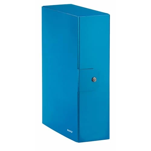 Tijdelijke aanbieding: Leitz - Archiefdoos, knoopsluiting, in geplastificeerd karton, blauw gemetalliseerd, 24 x 35 x 10 cm van 8.69 € naar 8.69 € (0.00% korting)