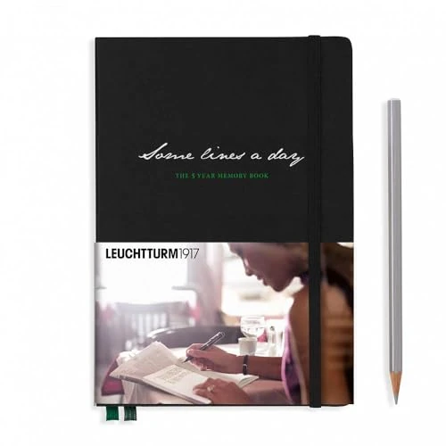 Limited offer: LEUCHTTURM1917 - Some Lines A Day - 5 Year Memory Notebook - Hardcover Journal 366 Pages for 5 Years of Entries (Black) from 30.95 EUR to 24.13 EUR (save 22%)