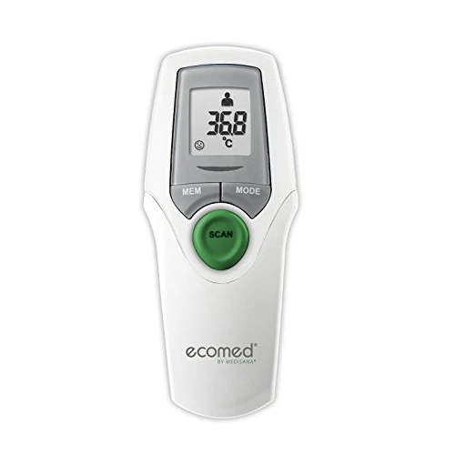 Offerta a tempo: ecomed TM-65E Termometro clinico, Senza contatto, A infrarossi, Termometro preciso per la fronte, Per neonati, Bambini e adulti, Funzione di memoria inclusa, Temperatura ambiente - 47% da 32.95 € a 17.31 €
