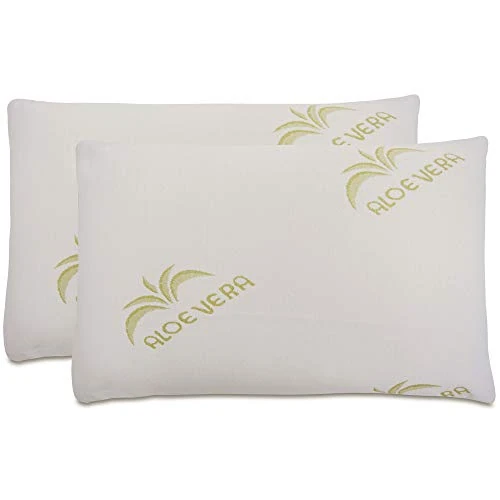 Offerta a tempo: Baldiflex Emporio - Coppia di Cuscini in Memory Foam, Modello Saponetta, Fodera in Aloe Vera - 15% da 41.00 € a 34.85 €