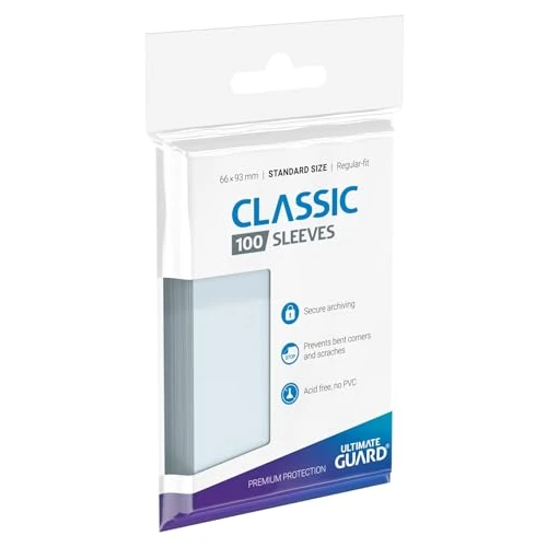 Limited-time offer: Ultimate Guard Classic Soft Sleeves Standard Size Transparent (100), 66x93 from 4.99 £ to 4.99 £ (save 0.00%)