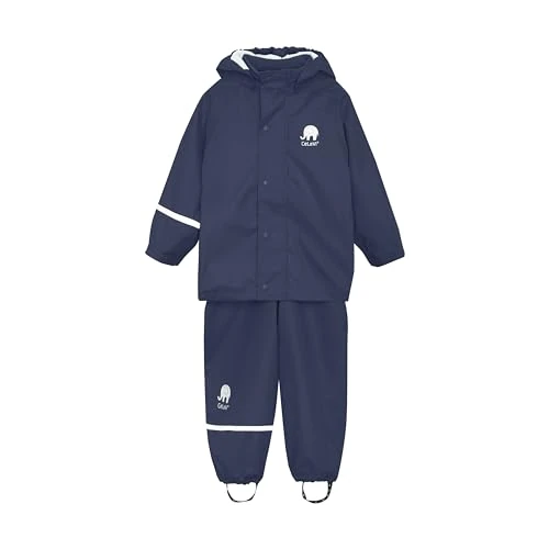 Offerta a tempo: Celavi Zweiteiliger Regenanzug in Vielen Farben Pantaloni Impermeabili, Blu (Blau (Dark Navy), 130-DE Bambino - 19% da 42.95 € a 34.90 €