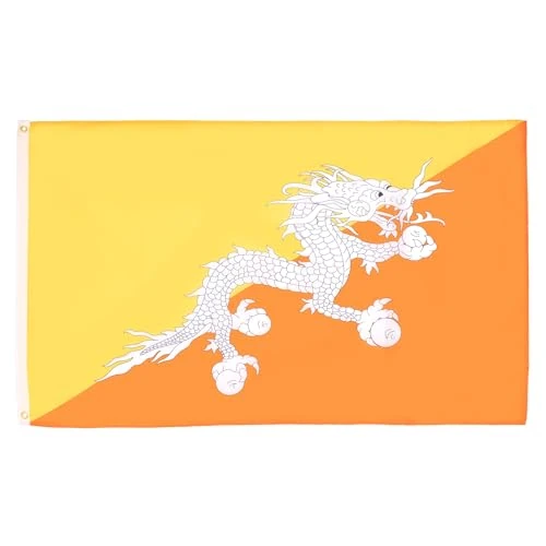 BANDIERA BHUTAN 150x90cm - BANDIERA BHUTANESE 90 x 150 cm - AZ FLAG