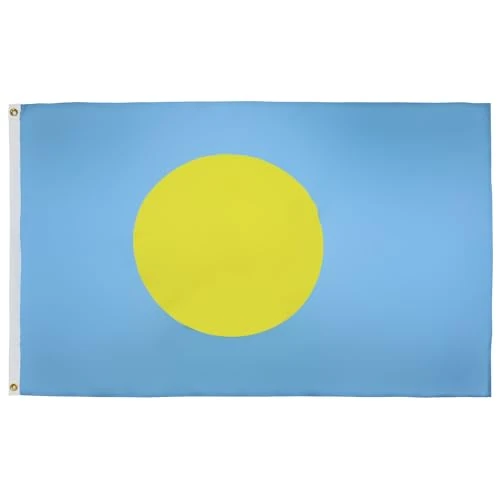AZ FLAG - Flagge Palau - 150x90 cm - Republik Palau Fahne 100% Polyester mit Messing-Ösen - 110g