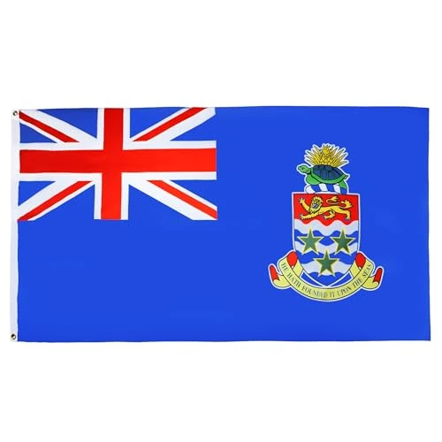 Limited-time offer: AZ FLAG - Cayman Islands Flag - 3x5 Ft - 100D Polyester Caymanian Banner with Two Metal Grommets - Fade Resistant - Vivid Colors - 3' x 5' Feet - 150x90 Cm from 9.95 £ to 7.95 £ (save 20%)