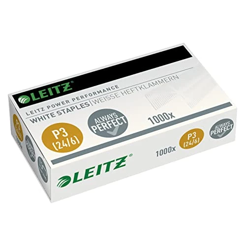 Tijdelijke aanbieding: Leitz P3 Power Performance Wit 24/6 Nietjes, Lengte 6 mm, 1000 Nietjes, Capaciteit Tot 30 Vel, Sterk Staal, 55540000 van 2.50 € naar 2.42 € (3% korting)