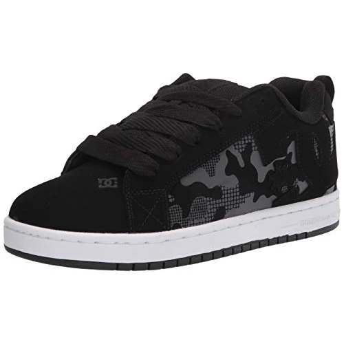 Offerta a tempo: DC Shoes - Zapatillas de deporte de cuero nobuck para hombre, Negro, 44 - 40% da 70.00 € a 41.99 €