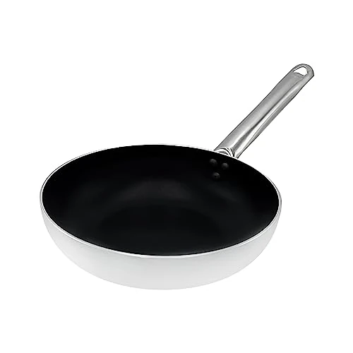 Offerta a tempo: Pentole Agnelli Alluminio Antiaderente 3 mm Professionale Padella Svasata Alta a Saltare con Manico Inox Tubolare, Argento, 32 cm — 21% da 77,32 € a 60,70 €
