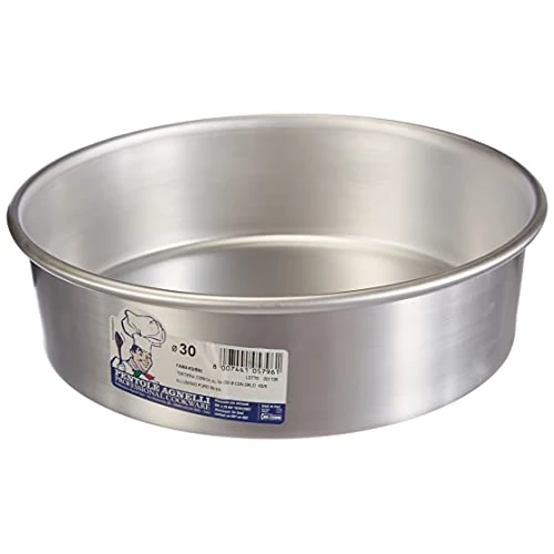 Pentole Agnelli FAMA43/830 Molde para pasteles cónico con borde, Aluminio, 30 X 30 X 8 cm