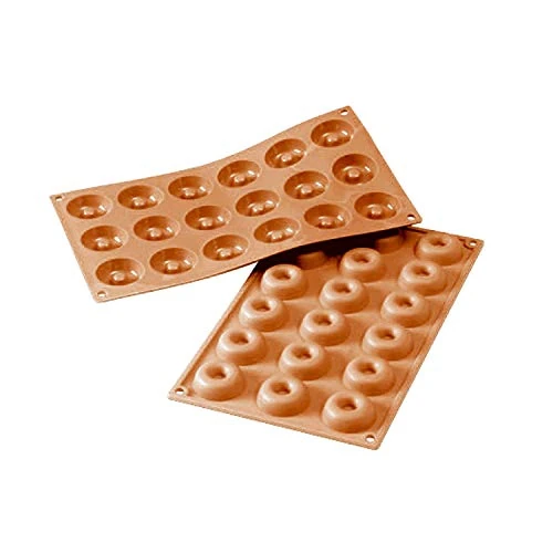 Limited offer: silikomart | SF010 Silicone Mould for Monoportions SAVARIN, Non-Stick, 18 Cavities, Pack of 1 Cake Mould, Ø 41 h 12 mm, Made in Italy from 12.13 EUR to 12.13 EUR (save 0%)