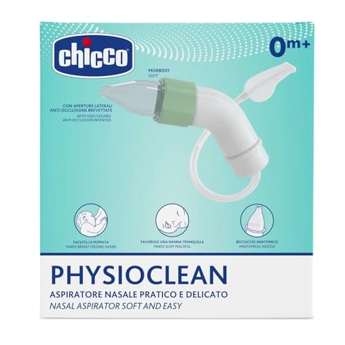 Zeitlich begrenztes Angebot: Chicco PhysioClean Nasensauger-Set, Nasenschleimentferner, Weiß von 10.99 € auf 10.99 € (0.00% Rabatt)