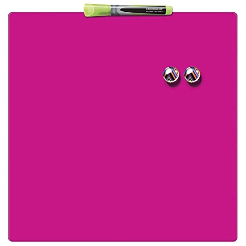 Offerta a tempo: Nobo Mini Lavagna Magnetica Quadrata Montabile su Parete, Frigorifero, per Casa, Ufficio, Pennarello, Magneti e Kit di Montaggio Inclusi, Cancellabile a Secco, Senza Cornice, 360 x 360 mm, Fucsia - 0.00% da 9.31 € a 9.31 €