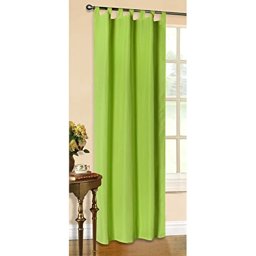 Gardinenbox Opaque Curtains, Matte plain curtains with Eyelets. From elegant micro satin fibre fabric. 20400., apple green, 245 x 140 cm