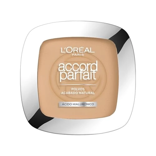 Offerta a tempo: L'Oréal Paris Cipria Uniformante e Fissante, Per Tutti i Tipi di Pelle, Pelle Setosa e Risultato Naturale, Arricchita con Pigmenti Minerali e Acido Ialuronico, Accord Parfait, 3D Beige Doré - 18% da 12.95 € a 10.62 €