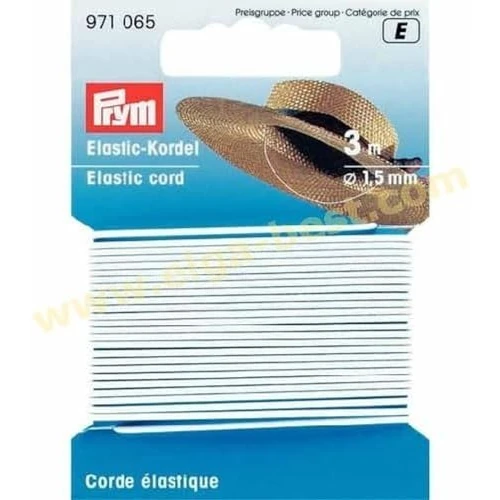 Limited-time offer: Prym - White (1.5mm, 3m) Elastic Cord - 1 Count from 3.23 £ to 3.23 £ (save 0.00%)
