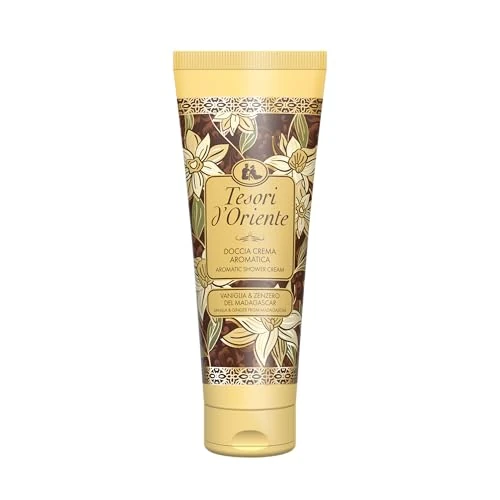 Offerta a tempo: Tesori d'Oriente - Doccia Crema Vaniglia e Zenzero del Madagascar, Deterge Delicatamente la Pelle, Dona una Sensazione di Benessere Prolungato, 250ml - 17% da 2.29 € a 1.89 €