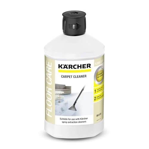 Begrenztes Angebot: Kärcher Teppichreiniger RM 519, geeignet für die Reinigung von Teppichböden, Polstern, Autositzen etc., 1l Konzentrat ergeben verdünnt 40l Reinigungsmittel von 11.96 EUR auf 8.49 EUR (Rabatt 29%)
