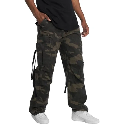 Oferta limitada: Brandit Pantalones M65 Vintage Hombre Pantalones Cargo Negro Vintage Ancho de 32.92 EUR a 32.92 EUR (ahorro 6%)