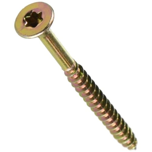 Offre limitée : Connex B30194 Vis universelles à tête fraisée avec empreinte étoile TX pour panneaux de particules 5,0 x 60 mm 195 pièces Jaune de 12.93 € à 10.88 € (16% de remise)