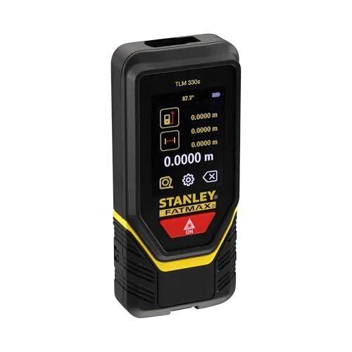 Limitiertes Angebot: Stanley Laser-Entfernungsmesser/Distanzmesser TLM330S STHT1-77140 (mit EIN-Knopf-klick-Messung, Messbereich von 0,1m bis 100m, +/- 1,5 mm Messgenauigkeit, mit Bluetooth Funktion) von 207.66 EUR auf 207.66 EUR (Spare 0%)