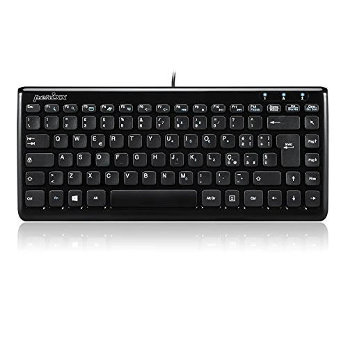 Offerta a tempo: Perixx PERIBOARD-407 Tastiera Piccola USB cablata, Tipo Chiclet, Ultra Sottile e Portatile, Nero, Layout Italiano - 13% da 22.99 € a 19.99 €
