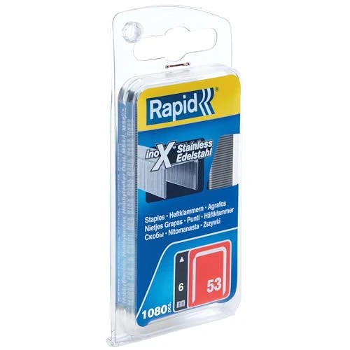 Offerta a tempo: Rapid 40109509 Rapid No. 53 Graffe a filo fine in acciaio INOX 6 mm — 28% da 19,72 € a 14,15 €